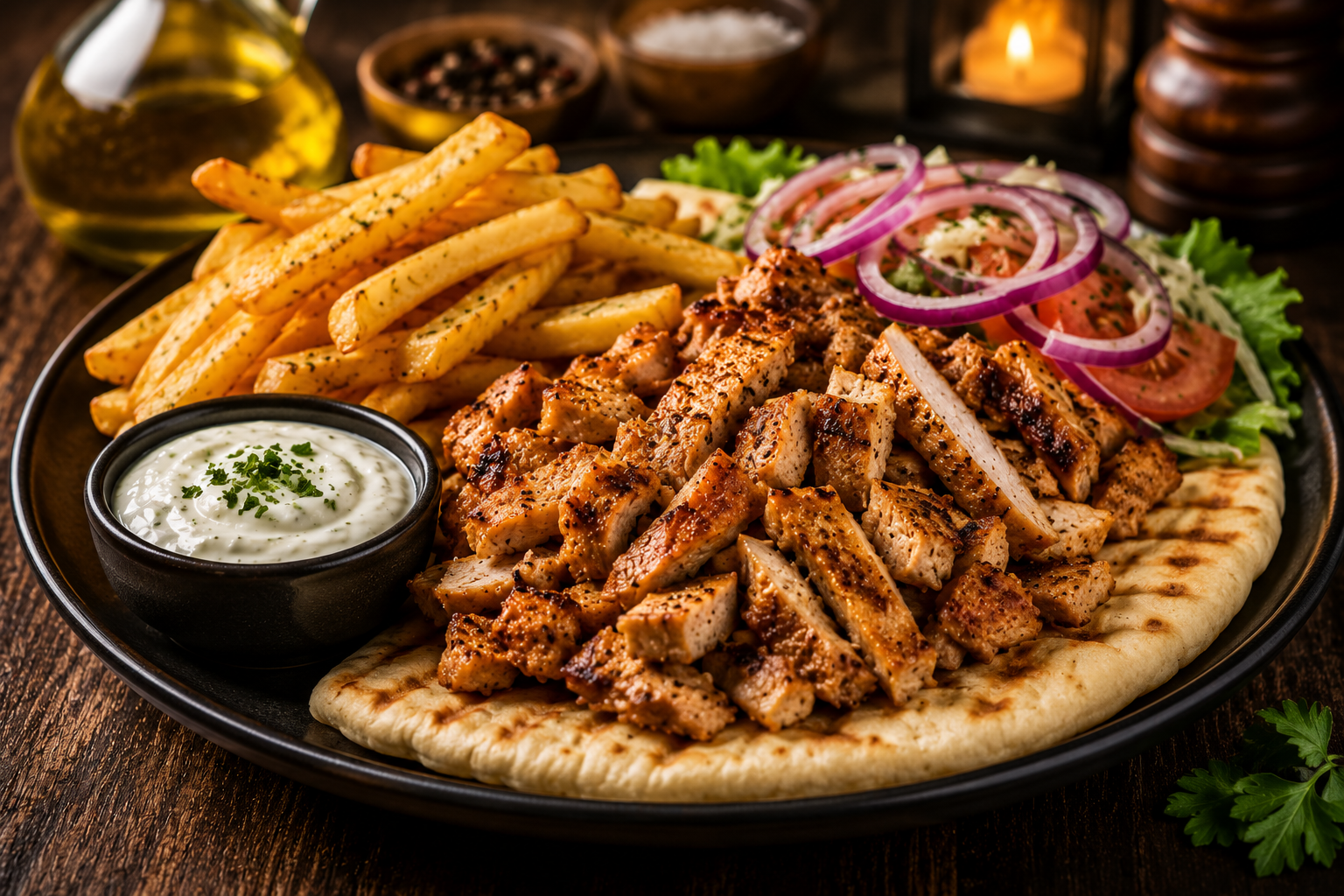 Gyros cu piept de pui